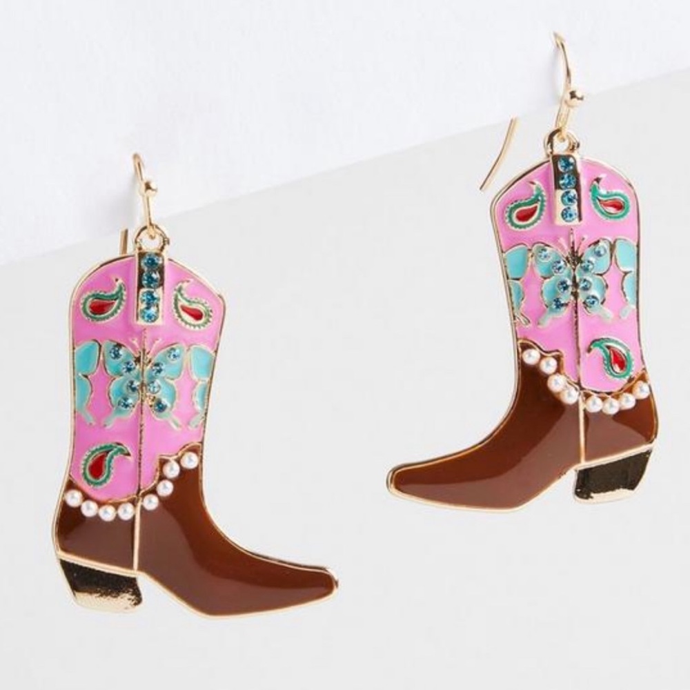 🆕 Cowboy Boot Statement Earring NWT